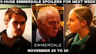 9 Huge Emmerdale Spoilers You Cant Miss for Next Week Nov 2529  Shocking Twists [upl. by Simmie556]