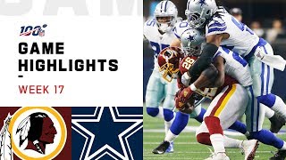 Redskins vs Cowboys Week 17 Highlights  NFL 2019 [upl. by Tat837]