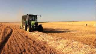 Baling Straw and Picking up the Bales [upl. by Nitfa77]