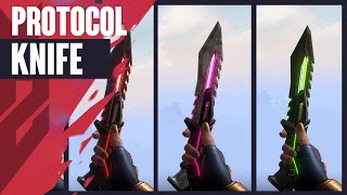 Protocol 781A Knife Skin Showcase Protocol Melee  Valorant Protocol 781A Skins [upl. by Nats]