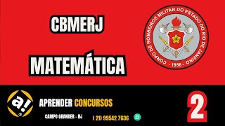 Preparatório soldado bombeiro  Matemática  CBMERJ [upl. by Atnad212]