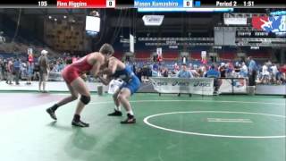 Fargo 2012 195 Round 3 Finn Higgins Oklahoma vs Mason Kumashiro California [upl. by Natalee]