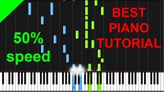 Michel Telo  Ai Se Eu Te Pego 50 speed piano tutorial [upl. by Lezti332]