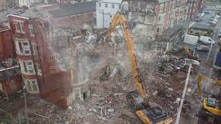 Hacketts Hotel Demolition  day 4 at 6x speed [upl. by Klement320]