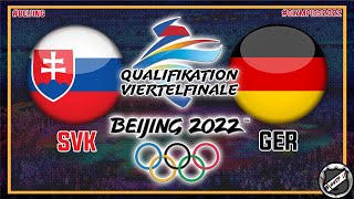 Eishockey Olympia 2022  Slowakei  Deutschland  Beijing 2022  Qualifikation Viertelfinale [upl. by Legra]