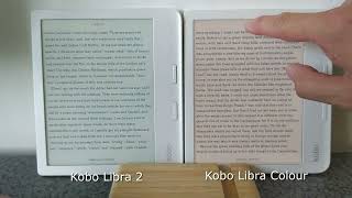 Kobo Libra Colour vs Kobo Libra 2 ereader comparison 4k [upl. by Mackoff]