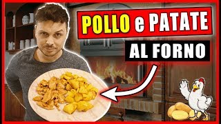 POLLO CON PATATE AL FORNO  RICETTA SEMPLICE  Video di Giorgio Immesi [upl. by Dorothee]