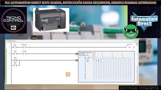 06PLC AUTOMATION DIRECT KOYO DL05DR INSTRUCCIÓN DRUM SEQUENCER EJEMPLO BOMBAS ALTERNADAS [upl. by Doug]