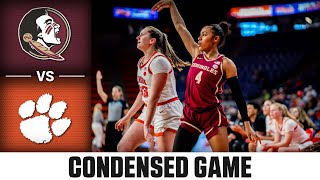 Florida St vs Clemson Condensed Game  202324 ACC Women’s Basketball [upl. by Johen]