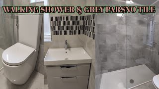 Walking Shower amp Grey Porcelain Tile [upl. by Gisser188]