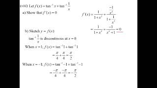 12X1 T09 01 differentiating inverse trig 2024 [upl. by Ahtibat18]