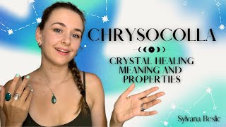 CHRYSOCOLLA  Crystal Healing Meaning Zodiac signs Chakra healing [upl. by Ayekam]