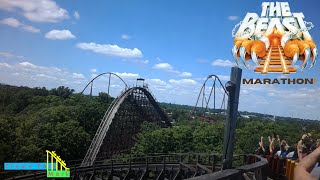 The Beast Marathon  Kings Island 4K HD POV  June 2024 [upl. by Einneb]