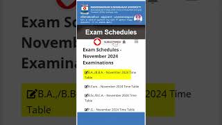 November 2024 Exam Timetable Published  MS University msuniversitytrending [upl. by Buyer216]