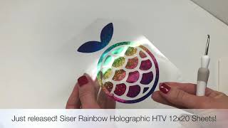 New Siser Rainbow Holographic HTV [upl. by Freeland]