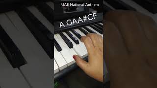 UAE National Anthem  piano notes [upl. by Neved]