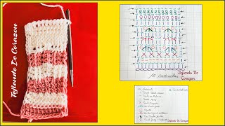 CROCHET TUNECINO Símbolos Cómo leer gráficos  vídeo en vivo Clase 10 [upl. by Mosi849]