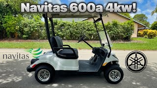 Yamaha G29 Golf Cart  Gets The Navitas Motor Kit  32MPH [upl. by Dogs407]