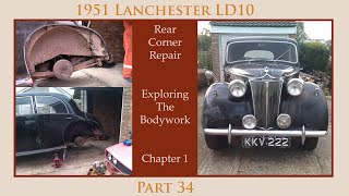 1951 Lanchester LD10  Rear Corner Repair [upl. by Morly793]