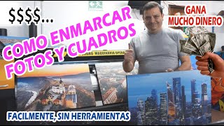 💃Como hacer cuadros🔥 y fotos enmarcadas en mi casa 👉sin herramientas para vender y ganar dinero🖌️ [upl. by Lucie627]