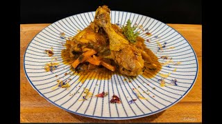 FRICASSEE DE POULET AU CITRON GINGEMBRE ET ABRICOTS [upl. by Buffo]