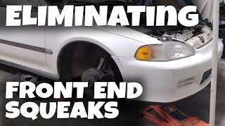 1995 Civic  lubricating squeaking front bushings [upl. by Wightman343]