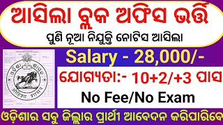 Odisha Block Office Recruitment 2024  10th Pass Block Level Govt Jobs  Odisha Govt Job Vacancy [upl. by Sivel]