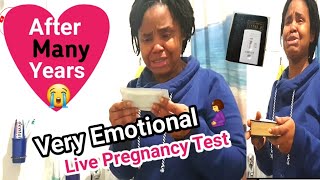 EMOTIONAL LIVE PREGNANCY TEST  Finding Out Am Pregnant amandastvshow livepregnancytest [upl. by Katine]