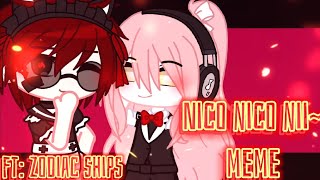 Nico nico nii•meme•Ft Zodiac ships×Gacha Club [upl. by Lasonde]