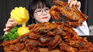 리얼 꽃게랑 먹방🦀소프트쉘크랩 튀김 Fried Soft Shell Crabs Mukbang ASMR [upl. by Rourke]