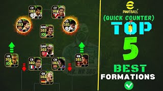 Top 5 Quick Counter Formation eFootball 2024 [upl. by Fusco]