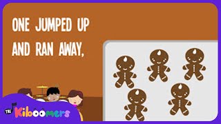 5 Gingerbread Men Lyric Video  The Kiboomers Preschool Songs amp Nursery Rhymes for Christmas [upl. by Lehrer]