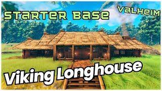 Stunning Viking Longhouse Build In Valheim  Ultimate Starter House Design [upl. by Forward]