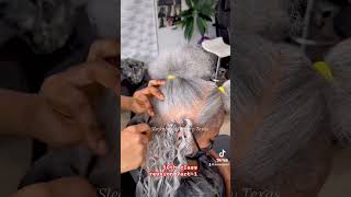 braids hairstyles haircare knotlessbraids twiststyles greyhair gray curls how to do [upl. by Radcliffe]