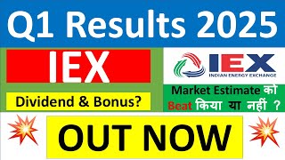 IEX Q1 results 2025  IEX results today  IEX Share News  IEX Share latest news  IEX Dividend [upl. by Ardith]