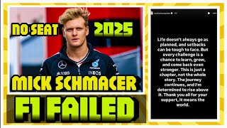 Mick Schumacher failed to secure a seat on the Formula One grid Shared an Instagram Story F1 2025 [upl. by Shugart]