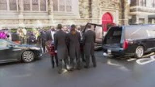 Cicely Tysons funeral brings mourners to Harlem [upl. by Aihsenat]