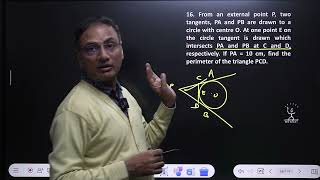 From an external point P two tangents PA and PB are drawn to a circle with centre O At one point [upl. by Nosrak]