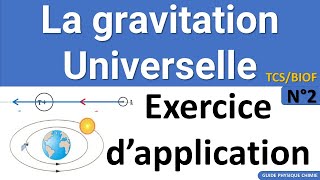 la gravitation universelle  Exercice dapplication Tronc Commun Tsc Biof  Facile a comprendre [upl. by Dove]