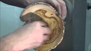 Natural Edge Olive Bowl with Jimmy Clewes [upl. by Anauqaj]