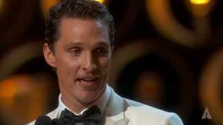 Matthew McConaughey winning Best Actor  86th Oscars 2014 [upl. by Llenrrad]