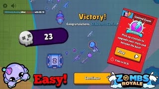 Zombs Royale  Easy 23 Kill Win in Superpowermode [upl. by Onaivatco]