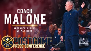 Coach Malone Full Post Game Press Conference  11823 vs Golden State Warriors [upl. by Stucker]