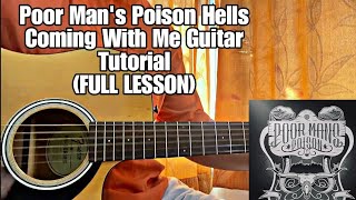 Poor Mans Poison  Hells Coming With Me  Guitar Tutorial FULL LESSON amp Rhythm Explained [upl. by Einnalem]