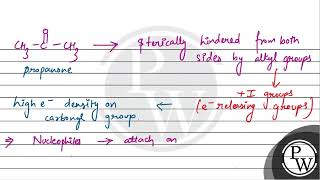 Assertion Propanone is more reactive towards nucleophilic addition as compared to propanal\nRe [upl. by Standice665]