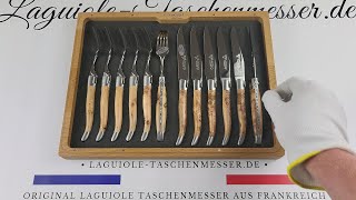 12teilig Laguiole en Aubrac Besteck Set Wacholder [upl. by Bazar661]