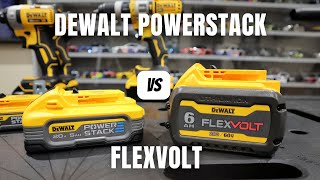 Dewalt Powerstack 5ah vs Flexvolt 6ah Battery  Is This Expensive Dewalt Battery Worth It [upl. by Isiahi]