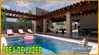 CASA COM ÁREA DE LAZER E PISCINA [upl. by Ayar774]