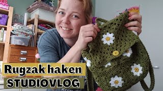 Rugzak haken en een sleutelhanger haken  studiovlog [upl. by Atteloiv]