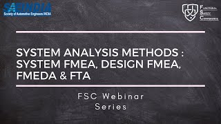 SAEINDIA FSC Webinar  Safety Analysis Methods FMEA FTA FMEDA [upl. by Winikka]